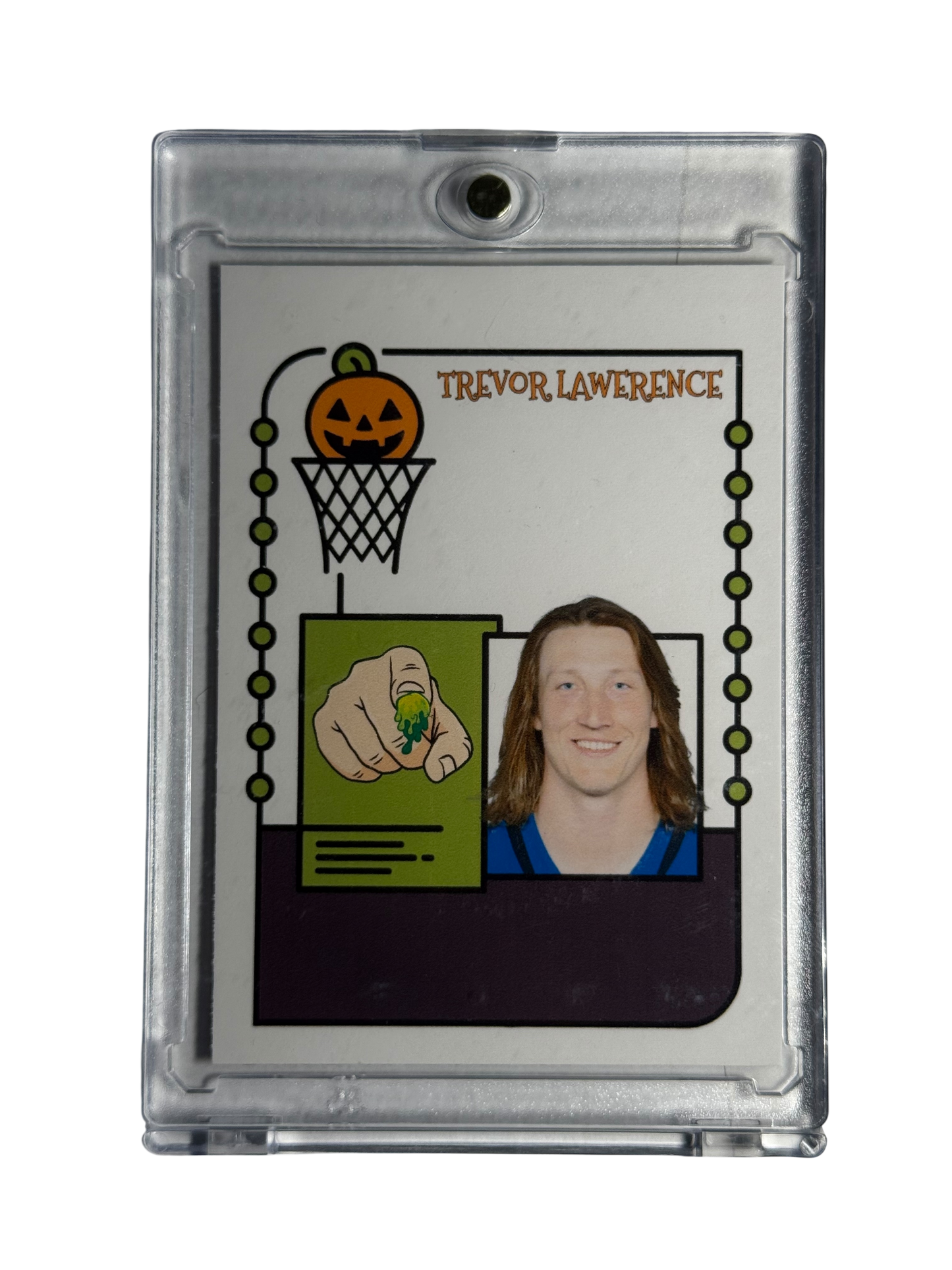 Score-A-Treat Trevor Lawrence Picking Nose Artwork Trading Card