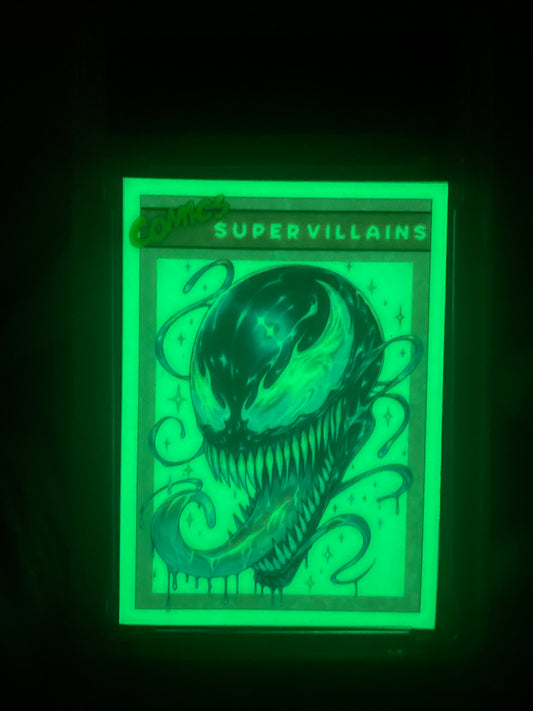 Glow in the dark - Venom Comics Supervillains trading card