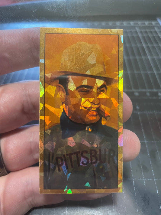 Gold Cracked Ice Refractor - Al Capone Tobacco Trading Card