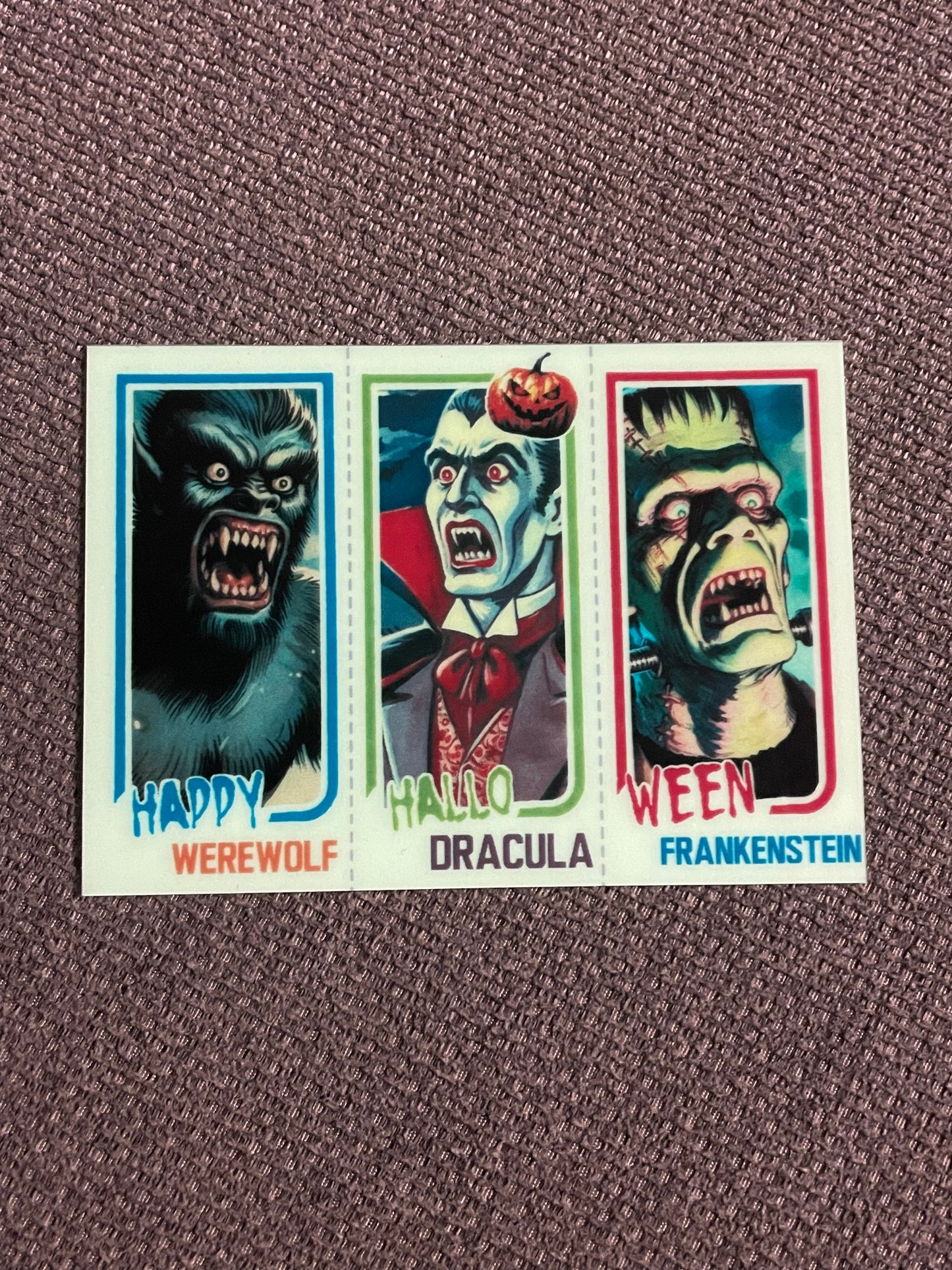 Glow in the dark - 80’ Style Dracula, Frankenstein & Werewolf